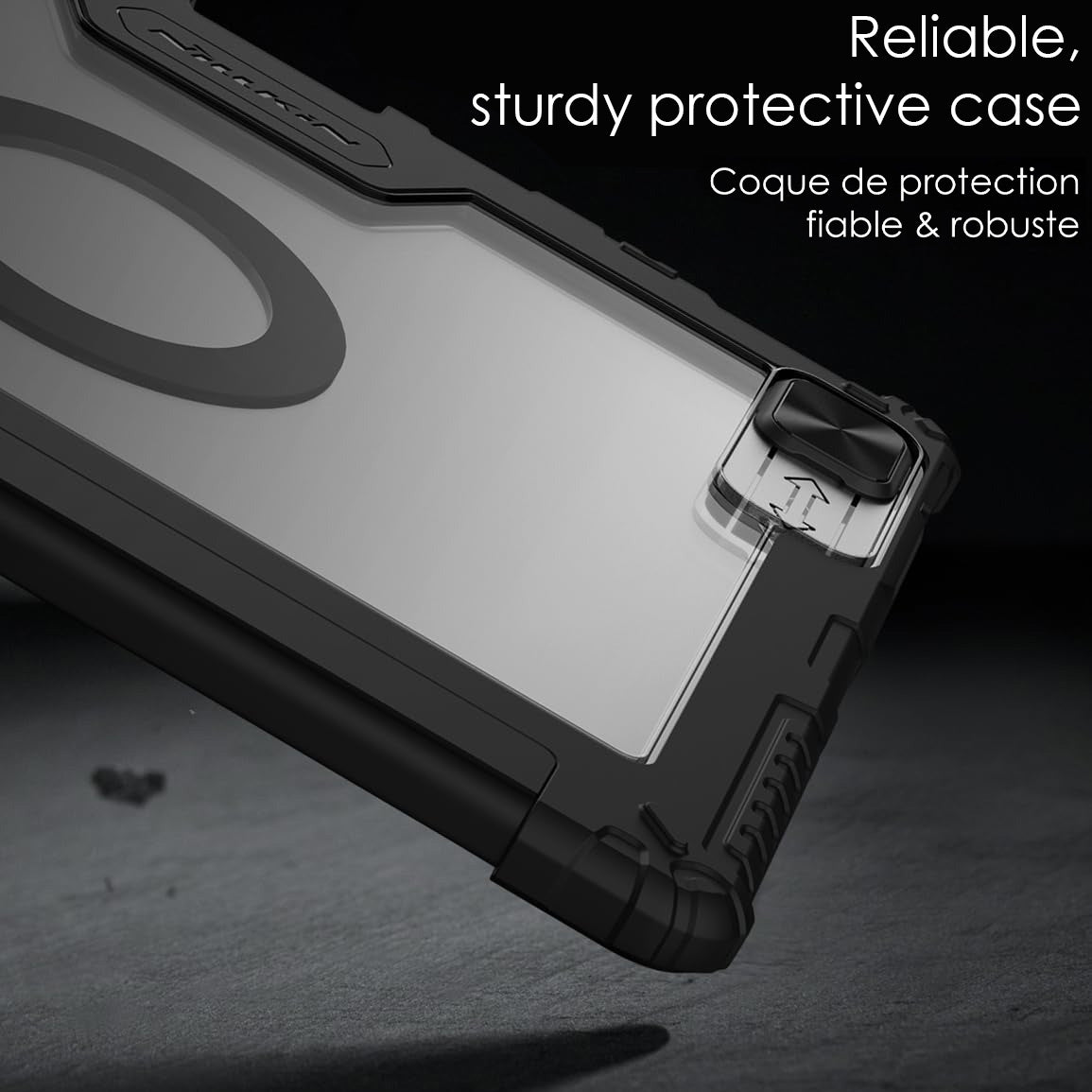 Coque pour tablette avec clavier et bumper magnétique