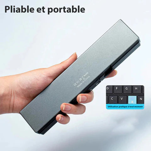 Clavier sans fil pliable pour téléphone (compatible avec iphone & ipad)