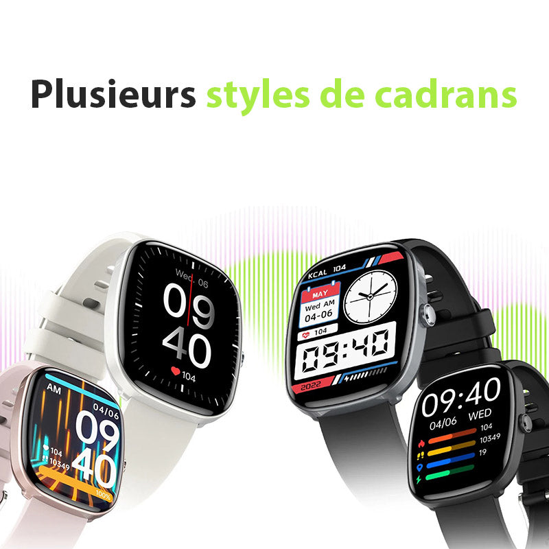 Intersport montre connectée pour femme 1.83'' HD Grand Écran