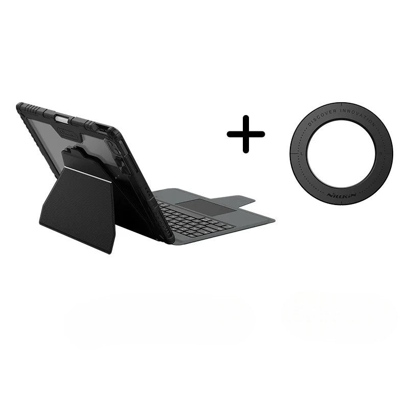 Coque pour tablette avec clavier et bumper magnétique