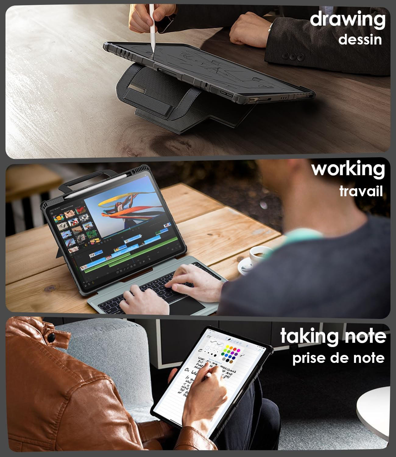 Coque pour tablette Ipad avec clavier portable