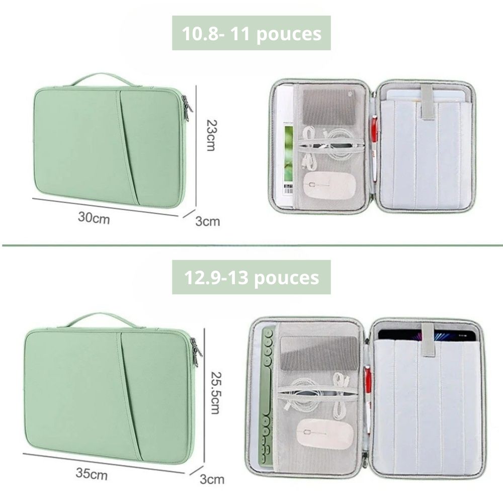 Étui de rangement pour tablette compatible avec iPad Pro, Samsung, Xiaomi Pad
