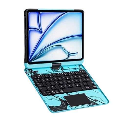Coque pour tablette iPad (Cyber Collection) avec clavier intégré et écran rotatif 360°
