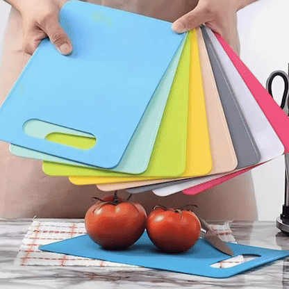 Planche à découper flexible sans BPA 4 couleurs en plastique
